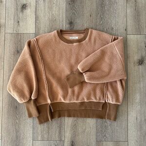 We The Free Warm Tan Crew Neck Sweater